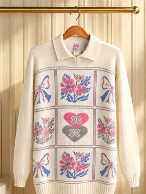Vintage Cricket Lane Patterned Sweater